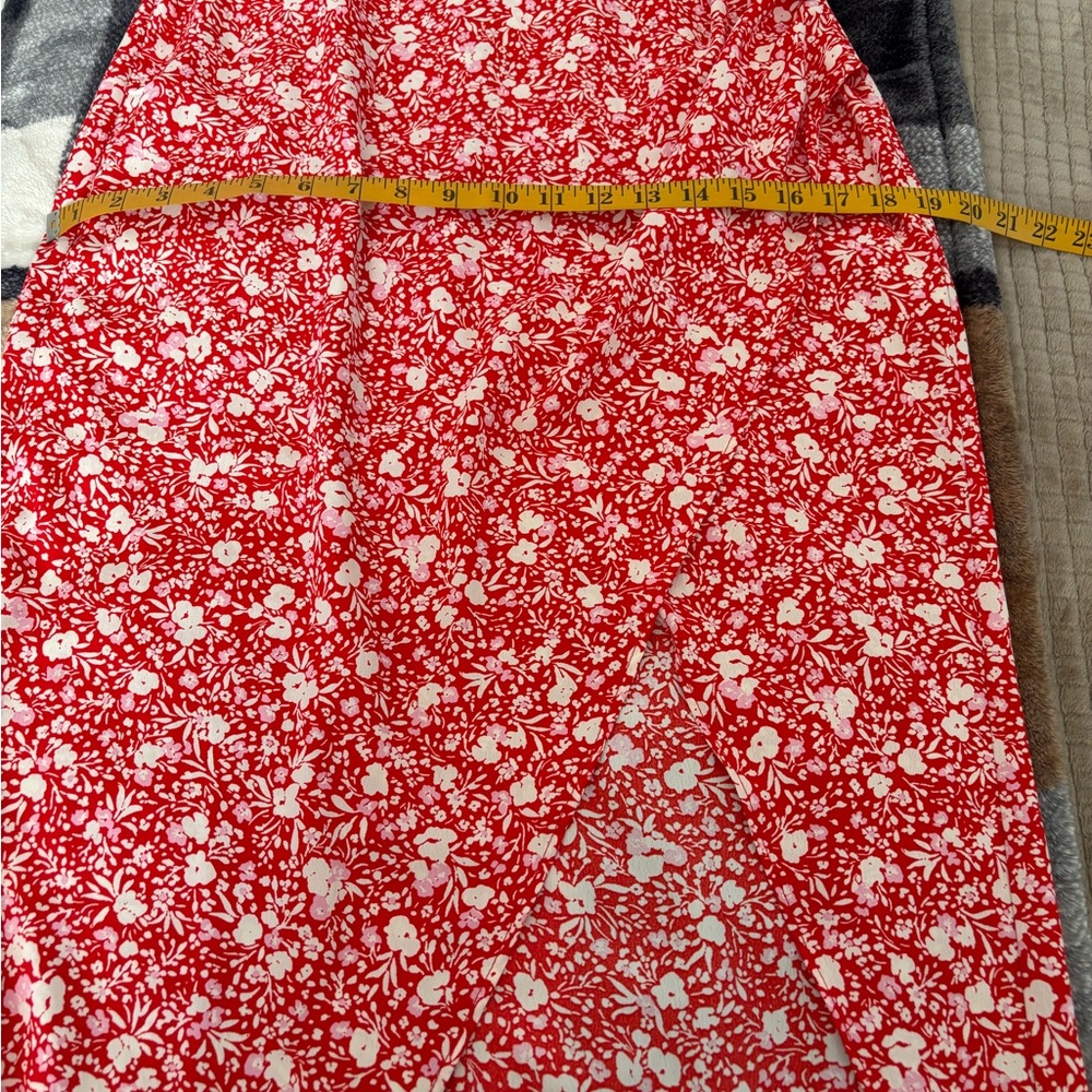 Zara Printed Corsetry-Inspired Midi Dress SZ L - Picture 11 of 14